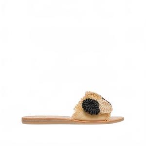 NEW DOLCE VITA women's danela sandals in black natural raffia